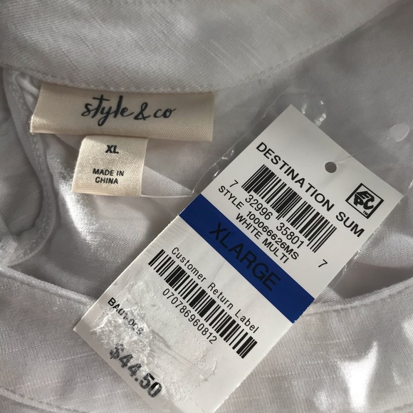 Style &Co Top Sleeveless Floral Embroidery Stretch - Picture 10 of 15